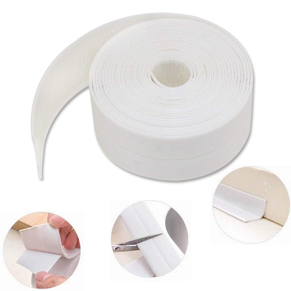 Dichtungsstreifen Aus Pe, Selbstklebend, Für Badewanne, Badezimmer, Dusche, Toilette, Küche Und Wandabdichtung (weiß, 3,2 M X 3,8 Cm)