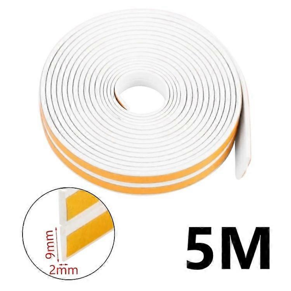(weiß, Typ I, 9 X 2 Mm) 5 M Selbstklebende Tür- Und Fensterdichtung Aus Epdm, Windschutzdichtung Gegen Kollisionen
