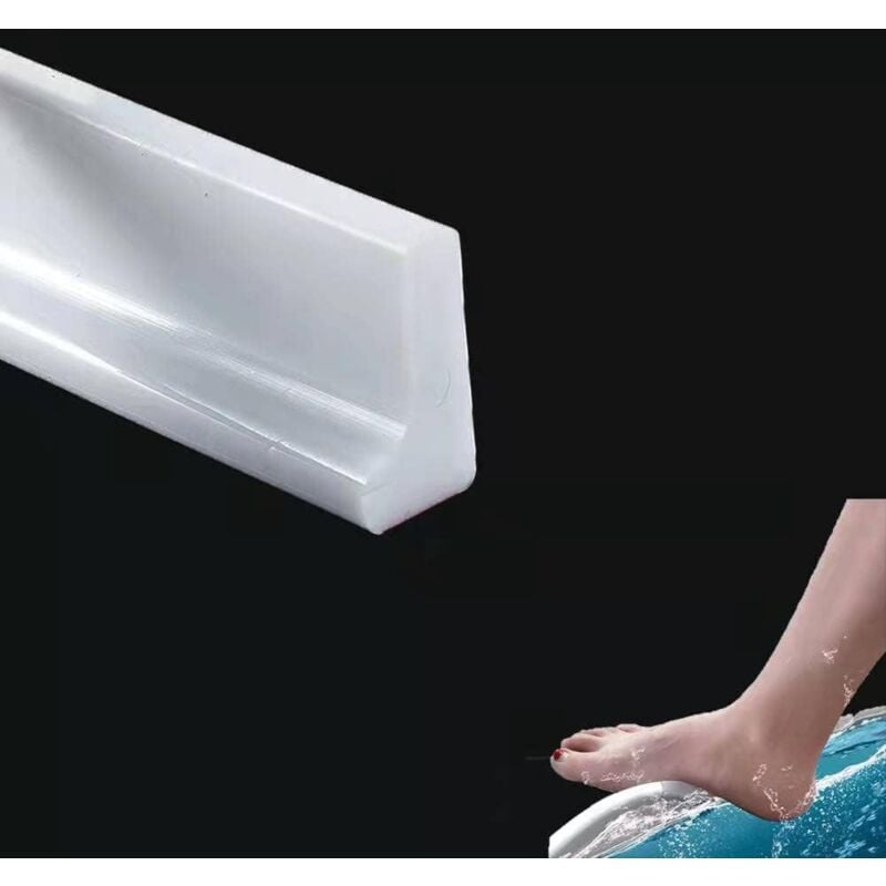 Silikon-wassersperre Für Duschschwellen, 2 M/78 Zoll L-förmige Dichtungsleiste, 3 Cm Hoch, Geeignet Für Nassraumböden Und Badezimmer