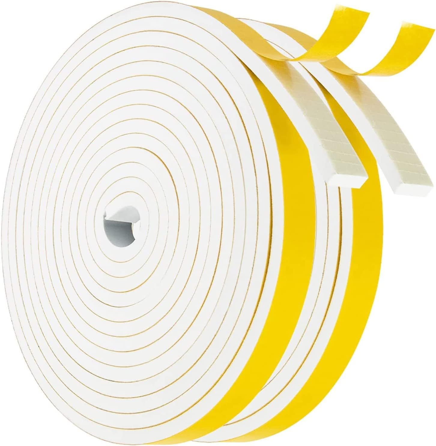 Selbstklebendes Dichtungsband Für Türen Und Fenster Gegen Zugluft/anprallschutz/schalldämmung (10 Mm X 6 Mm X 20 M), Weiß