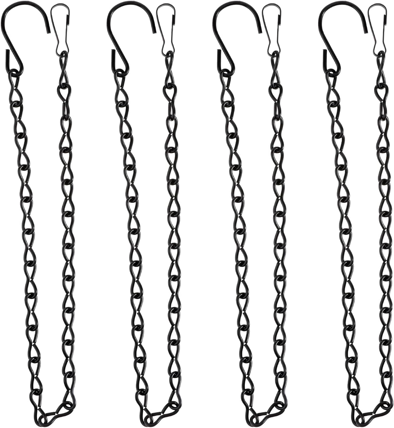 Set Mit 4 Hängeketten Und 50 Cm Langen Haken Für Pflanzen, Hängende Metallkörbe Für Vogelfutterhäuschen, Laternen, Dekorationen, Windspiele Und Präsentationstafeln