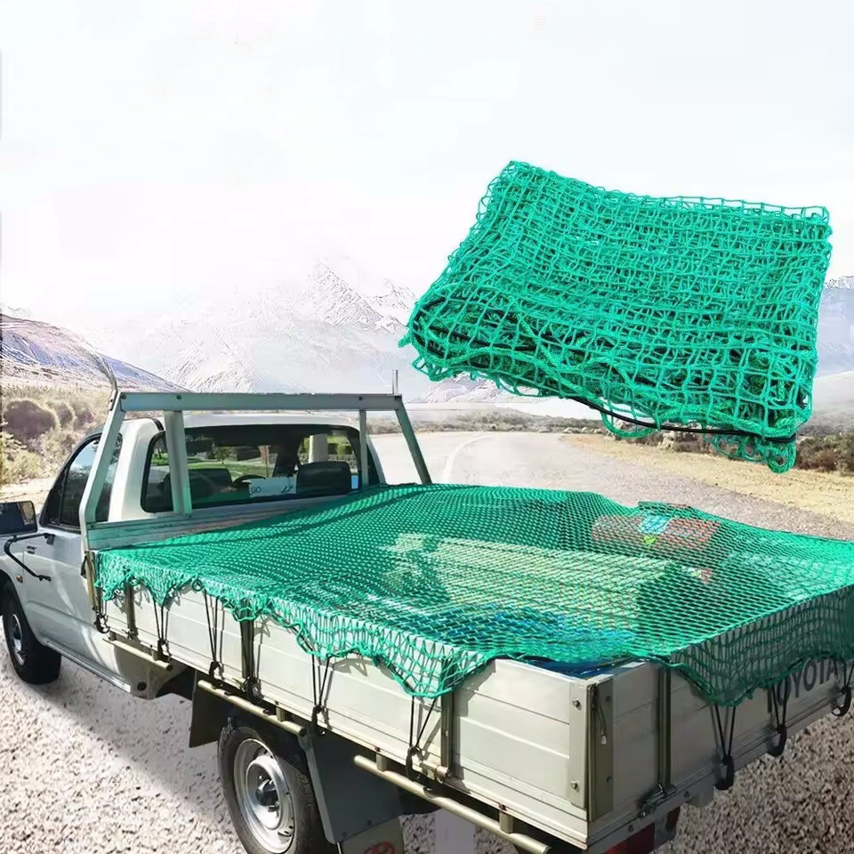 Ladesicherungsnetz Für Anhänger, 1,5 X 2,2 M, Polyester, Ladungssicherung, Absturzsicherung Für Lkw-anhänger, Ladesicherheit, Grün