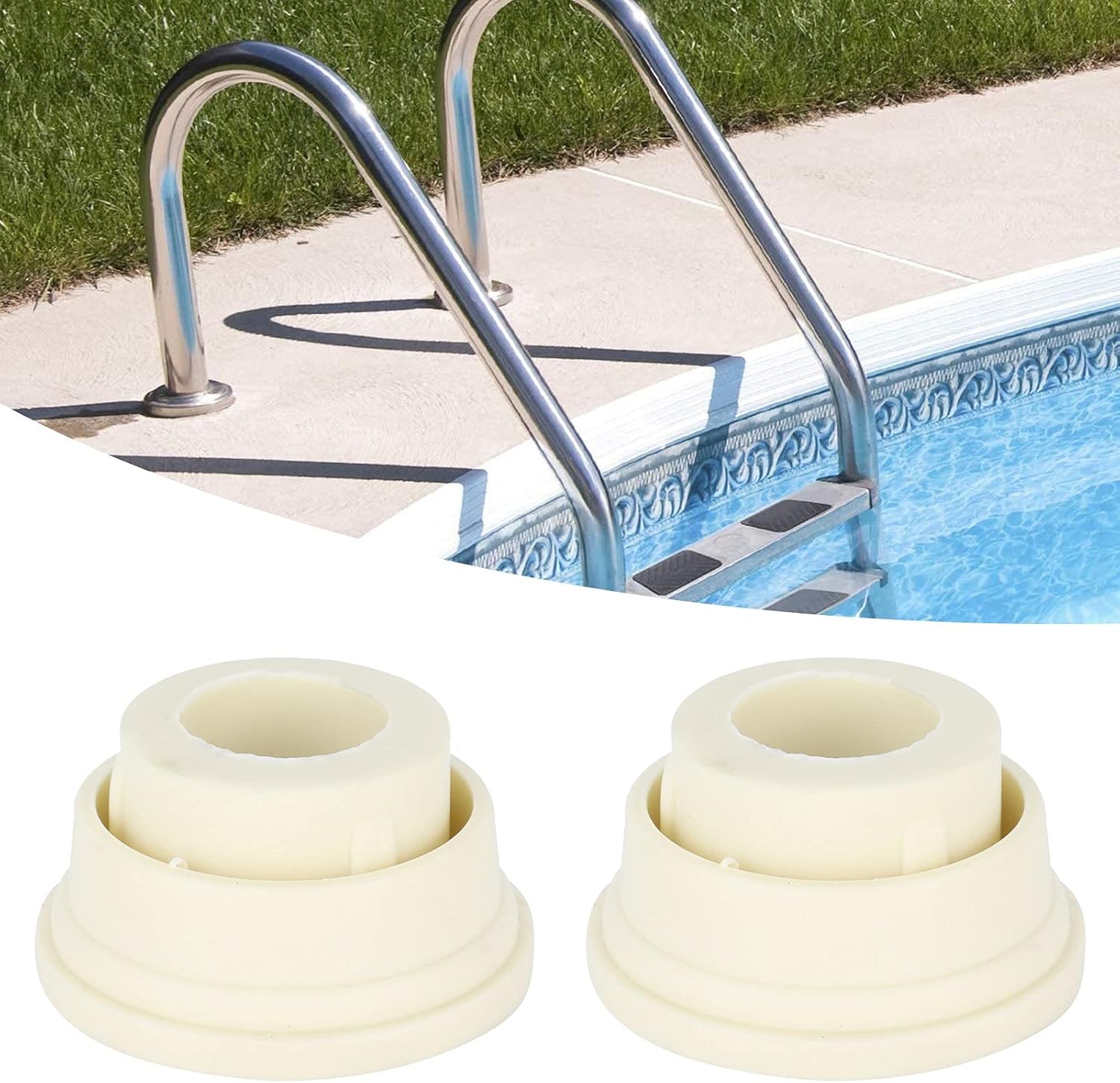 Set Mit 2 Gummipads Für Schwimmbadleitern, Ersatz-gummistopper, Stoßdämpfung, Antirutschstopfen, Zubehör, Stoßdämpfer Für Rolltreppen