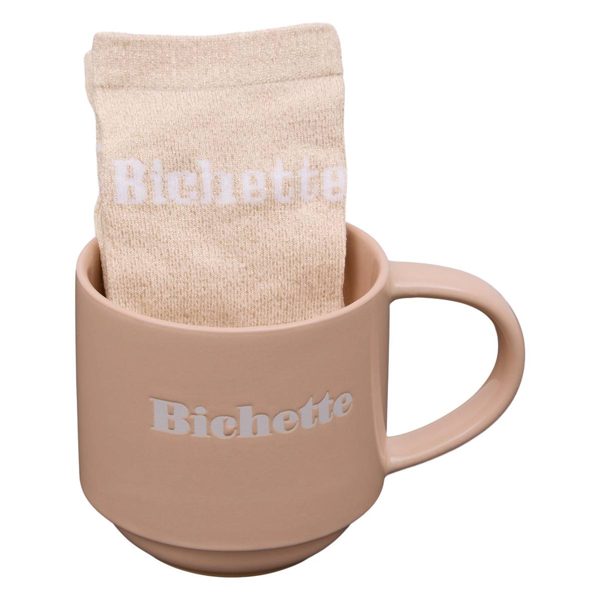 Geschenkset Mit 38 Cl-becher + Socken „drama Queen“ In Bordeauxrot -