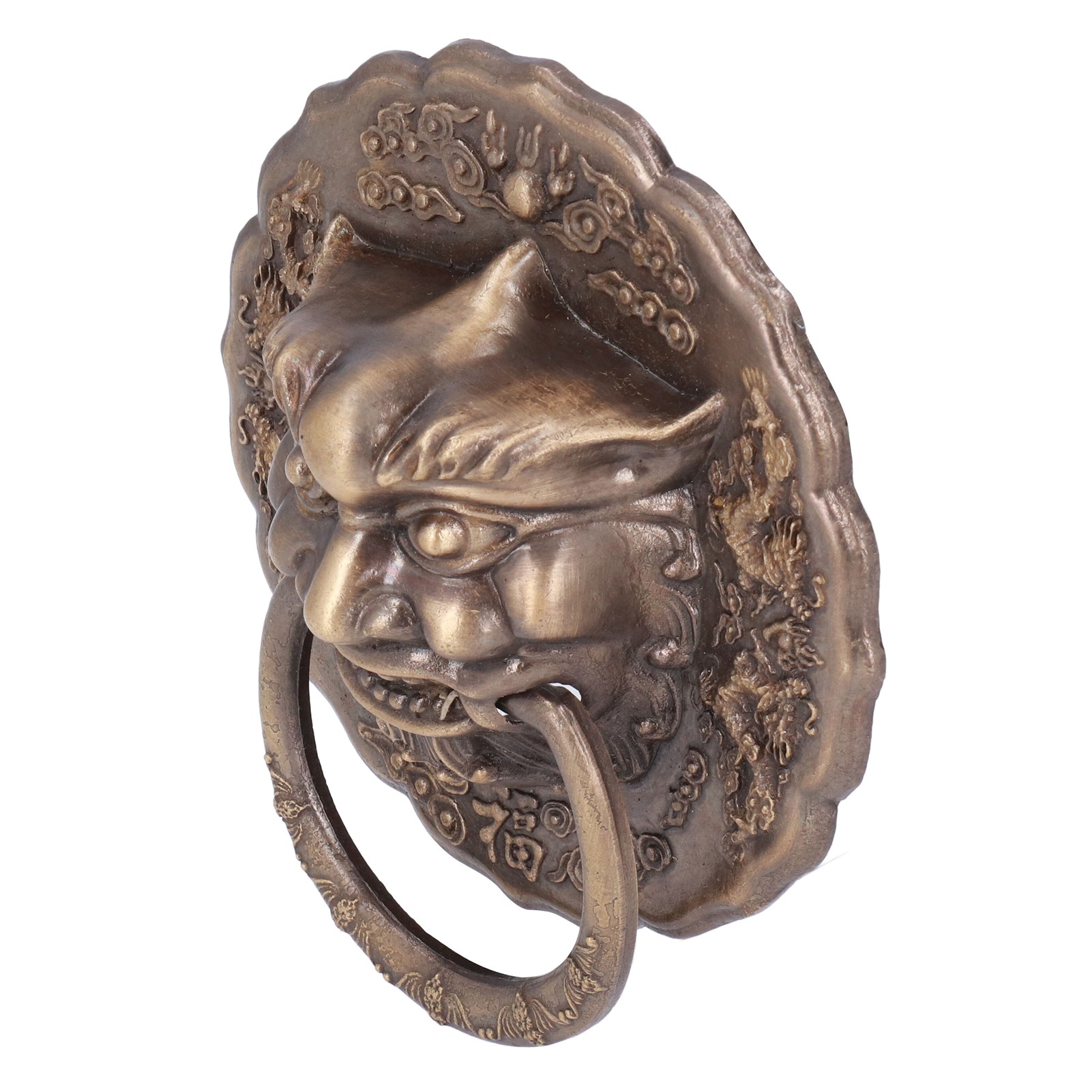 Paar Türgriffe Im Antiken Chinesischen Stil, Kupferring, Löwenkopf, Für Hölzerne Schwingtüren, Farbe Antikbronze, Schutzverpackung.