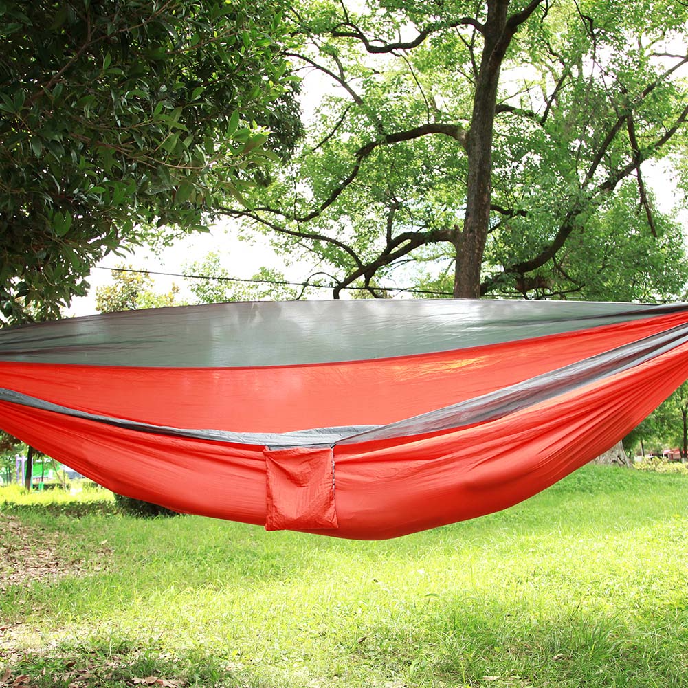 Verbreiterung, Verlängerung, Outdoor-hängebett, Camping-reisehängematte, Schlafschaukel (grau + Orange)