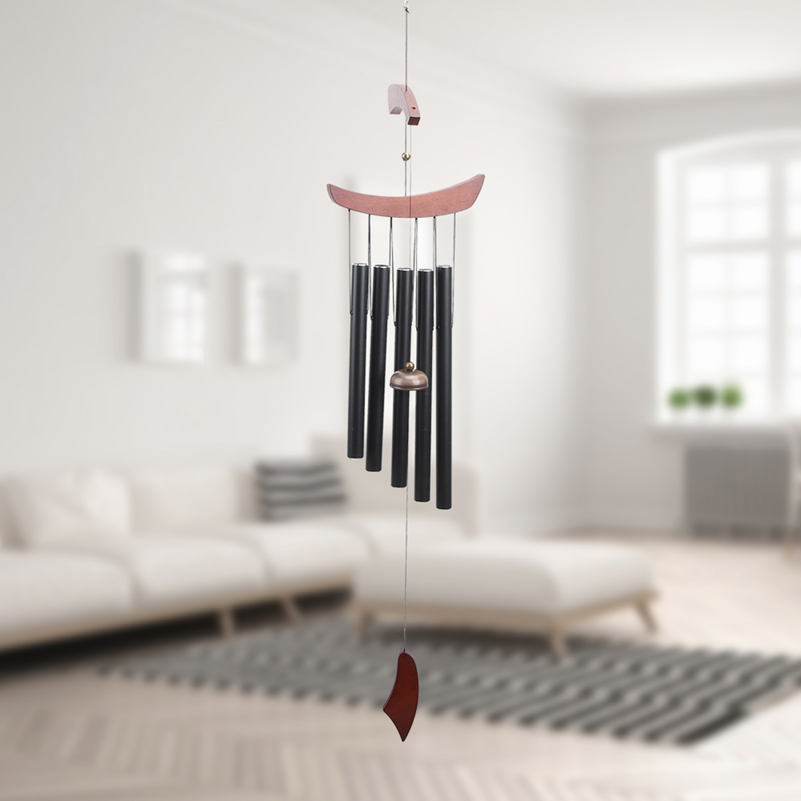 5-teiliges Windspiel Aus Metall Zum Aufhängen Für Zuhause, Zimmer, Garten Oder Terrasse