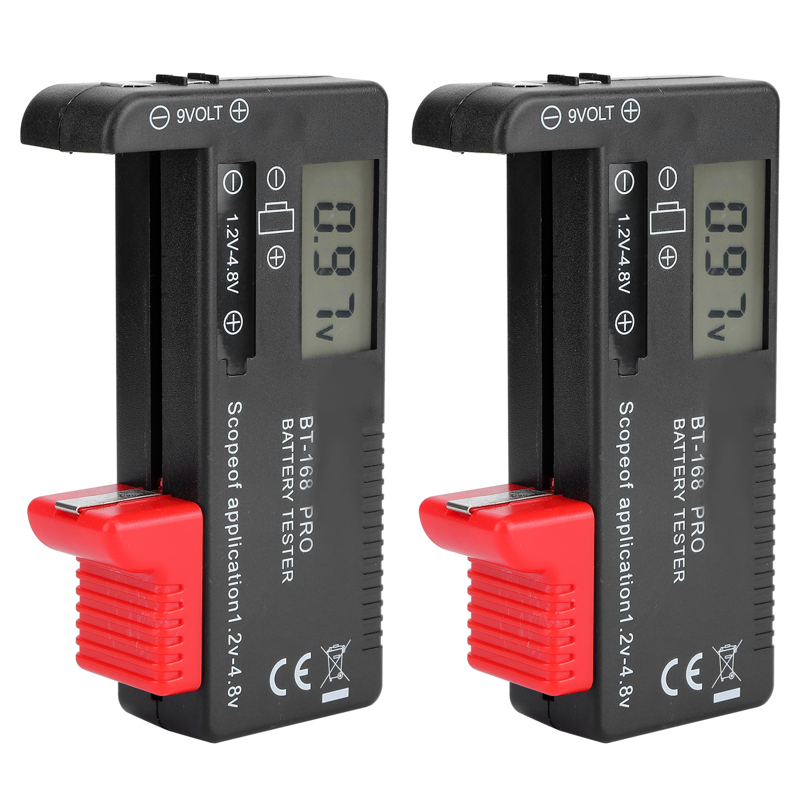 2 Stück Digitale Batteriekapazitäts- Und Spannungsprüfgeräte
