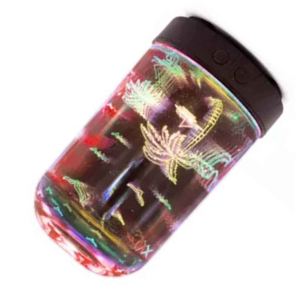 3d-glas-luftbefeuchter Mit Led-aroma Und Kokosnussbaum-muster (eu-stecker Ac100-240v)