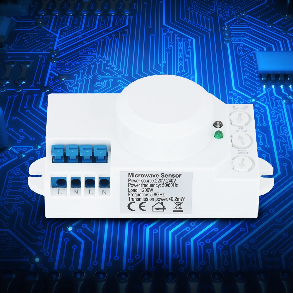 5,8-ghz-mikrowellen-radarsensor Mit Bewegungsmelder Und Lichtschalter (220–240 V Wechselstrom)