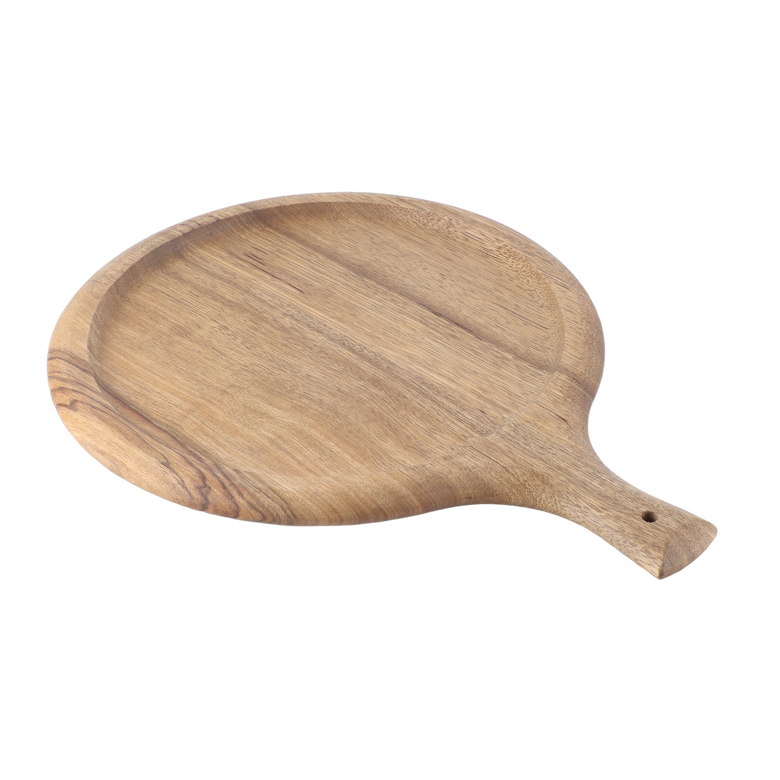 Rundes Pizzablech Aus Holz Mit Griff, Schneidebrett, Backform, Küchenutensilien