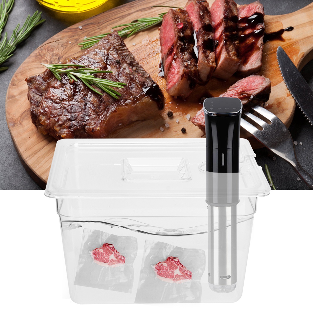 Zusammenklappbarer 11-liter-sous-vide-behälter Mit Klappdeckel Für Sous-vide-zirkulatoren Und Kulinarische Präzisionskocher