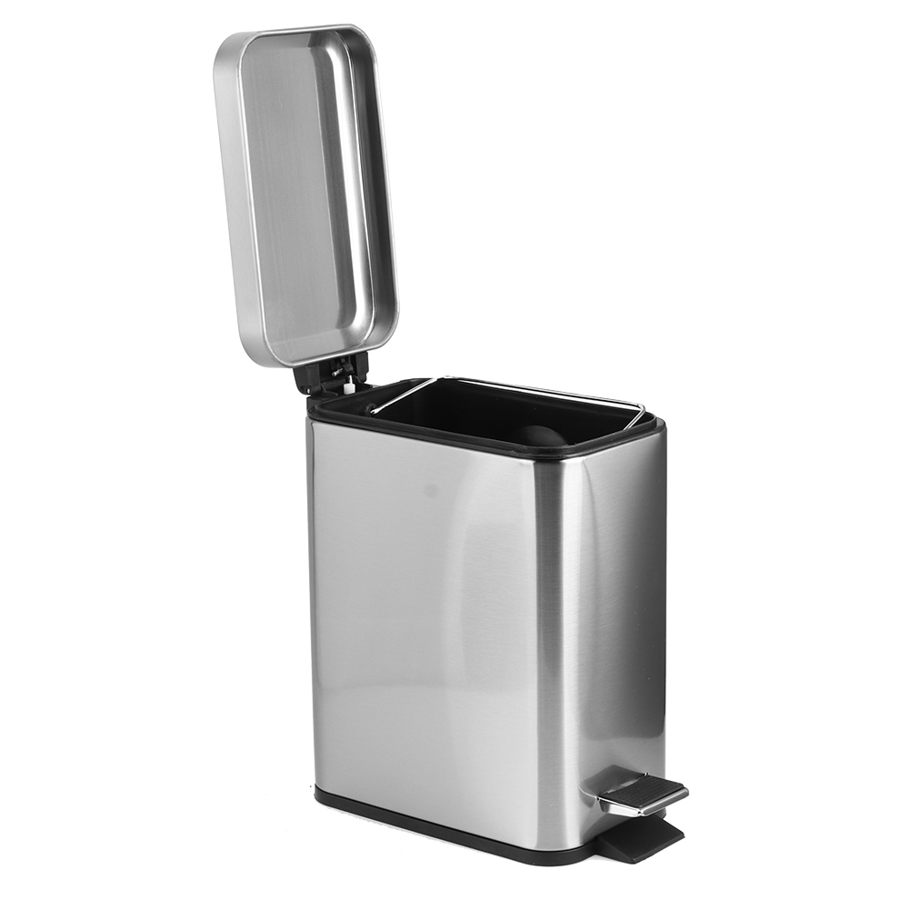 5-liter-edelstahl-abfalleimer Mit Tretpedal, Ideal Für Zuhause Und Büro