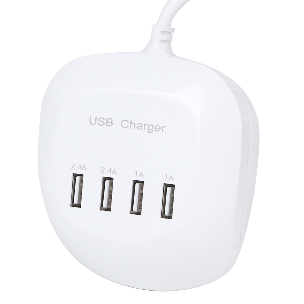 4-port-usb-ladegerät Für Zuhause Und Büro, Universelles Intelligentes Ladegerät Für Mobiltelefone, 2,4 A, 100–240 V, Eu-stecker