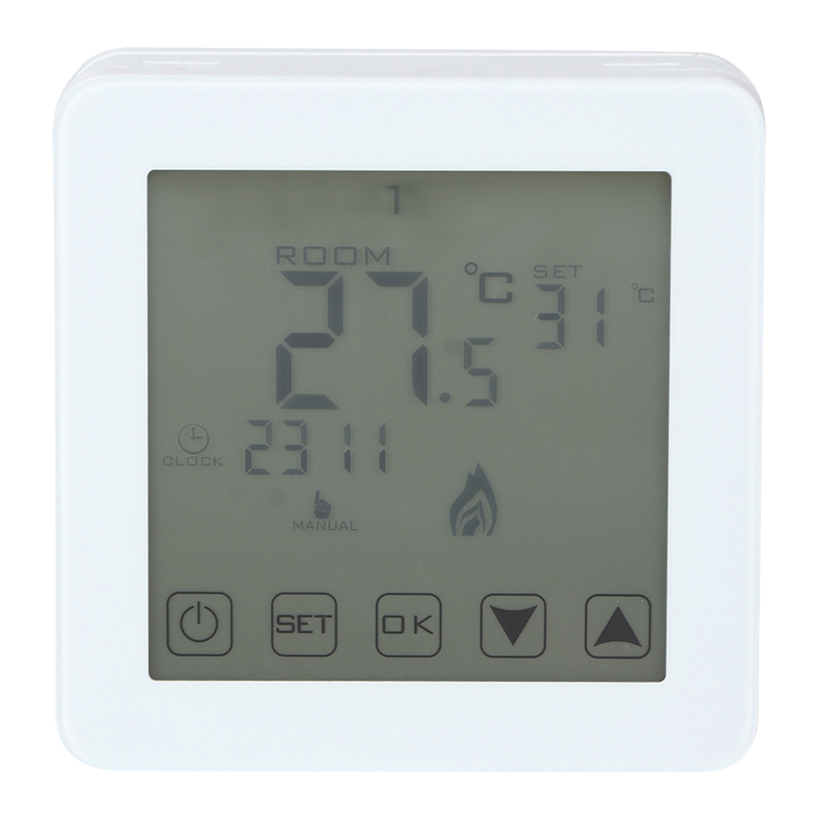 Wandmontierter Programmierbarer Digitaler Thermostat Mit Lcd-bildschirm Zur Raumtemperaturregelung Für Elektrische Heizungen