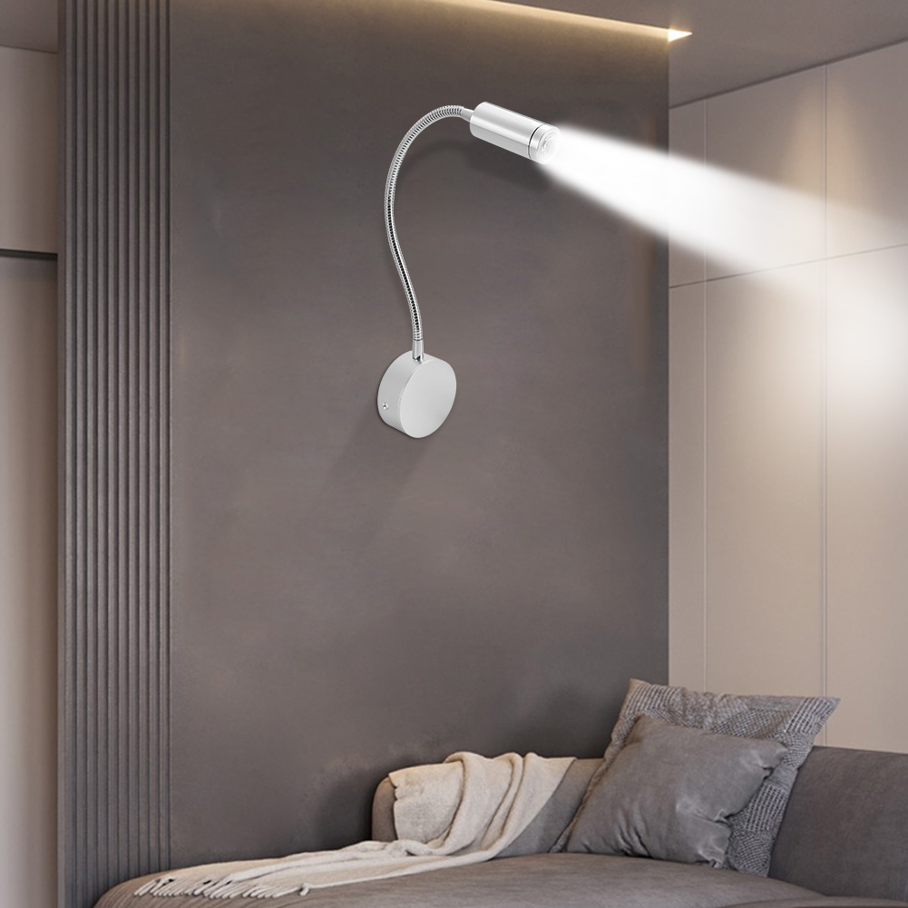 1w Flexible Led-wandleuchte, Verstellbare Wandmontage, Nachtlicht/leseleuchte Für Schlafzimmer, 85v-265v