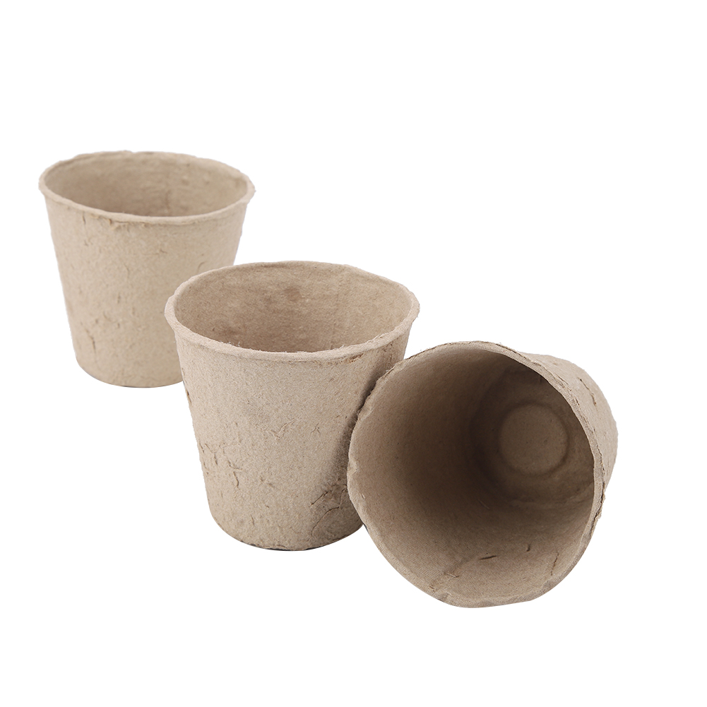 50 Stück Runde, Biologisch Abbaubare Torftöpfe Aus Zellstoff, Anzuchtbecher, Gartenbedarf, 8 X 8 Cm