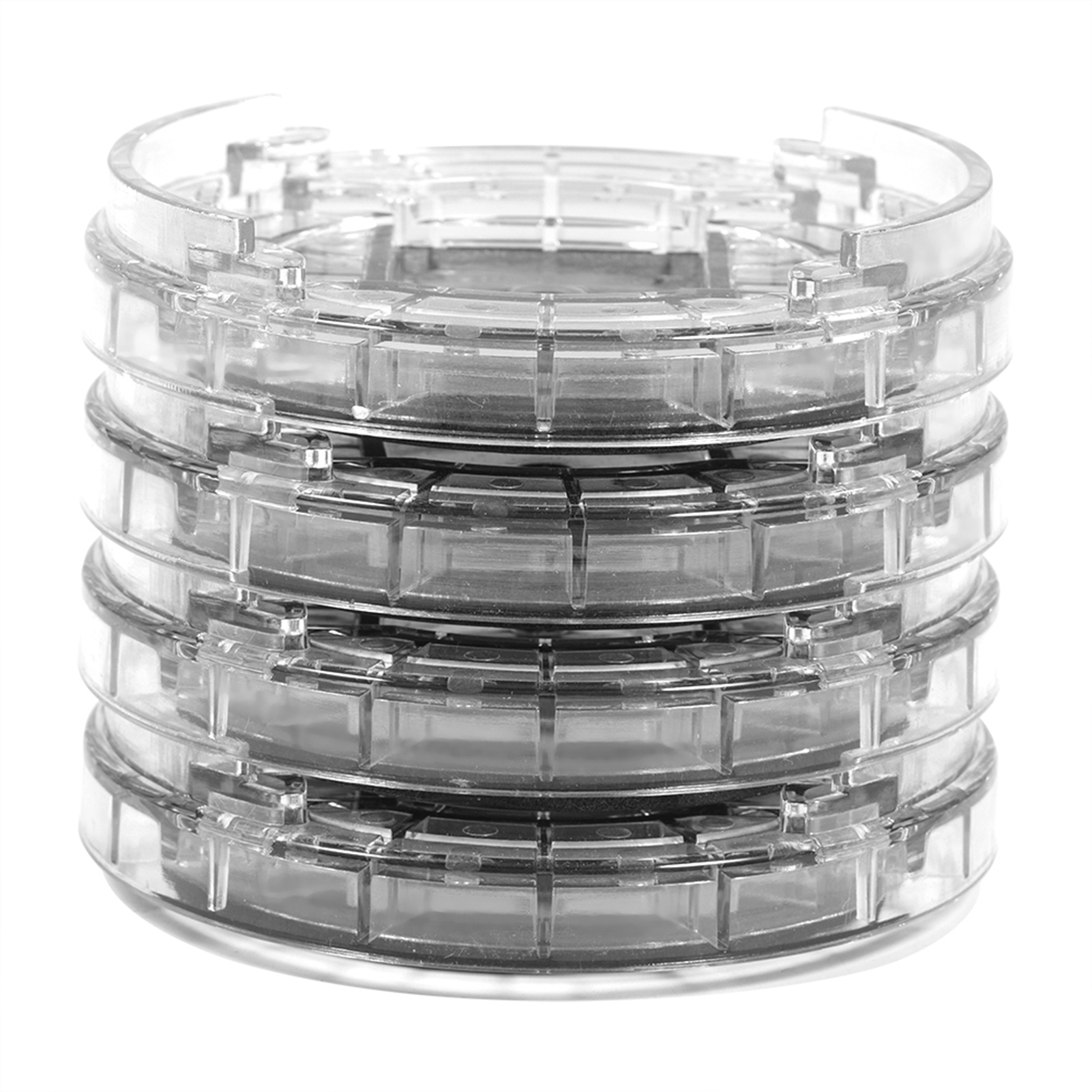 8-teiliges Set Kunststoff Multislot Möbelbein-rutschhemmmatten, Rutschfeste Bettstopper, Fußmatten Für Tisch, Schreibtisch, Sofa Und Stühle (transparent)