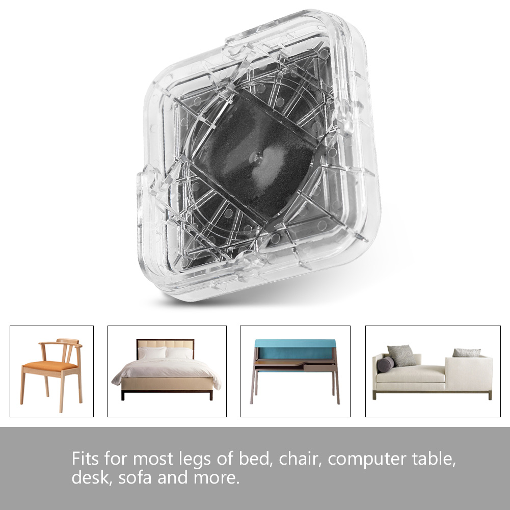 8-teiliges Set Rutschfester Möbelbeingleiter Für Tisch, Schreibtisch, Bett, Sofa Und Stühle (transparent Weiß)