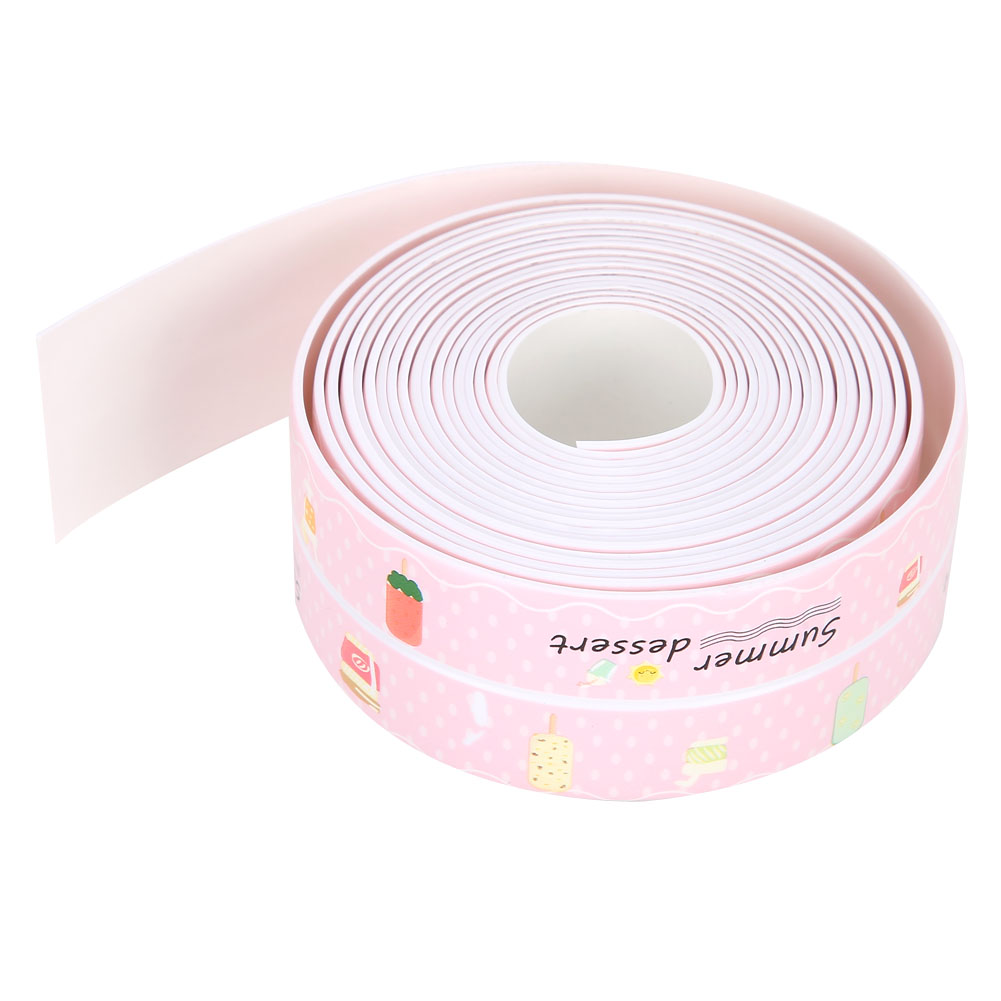Pvc-dichtungsstreifen, Wasserdicht, Selbstklebend, Für Herdplatten Und Toiletten, Geeignet Für Küche Und Bad, Eiscreme, 38 Mm X 3,2 M