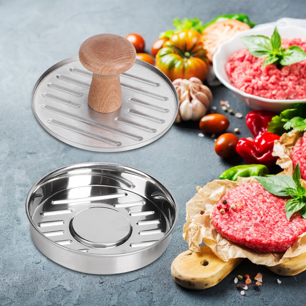 Haushalts-hamburgerpresse Aus Edelstahl 304, Formwerkzeug Zur Herstellung Von Patties, Küchenzubehör