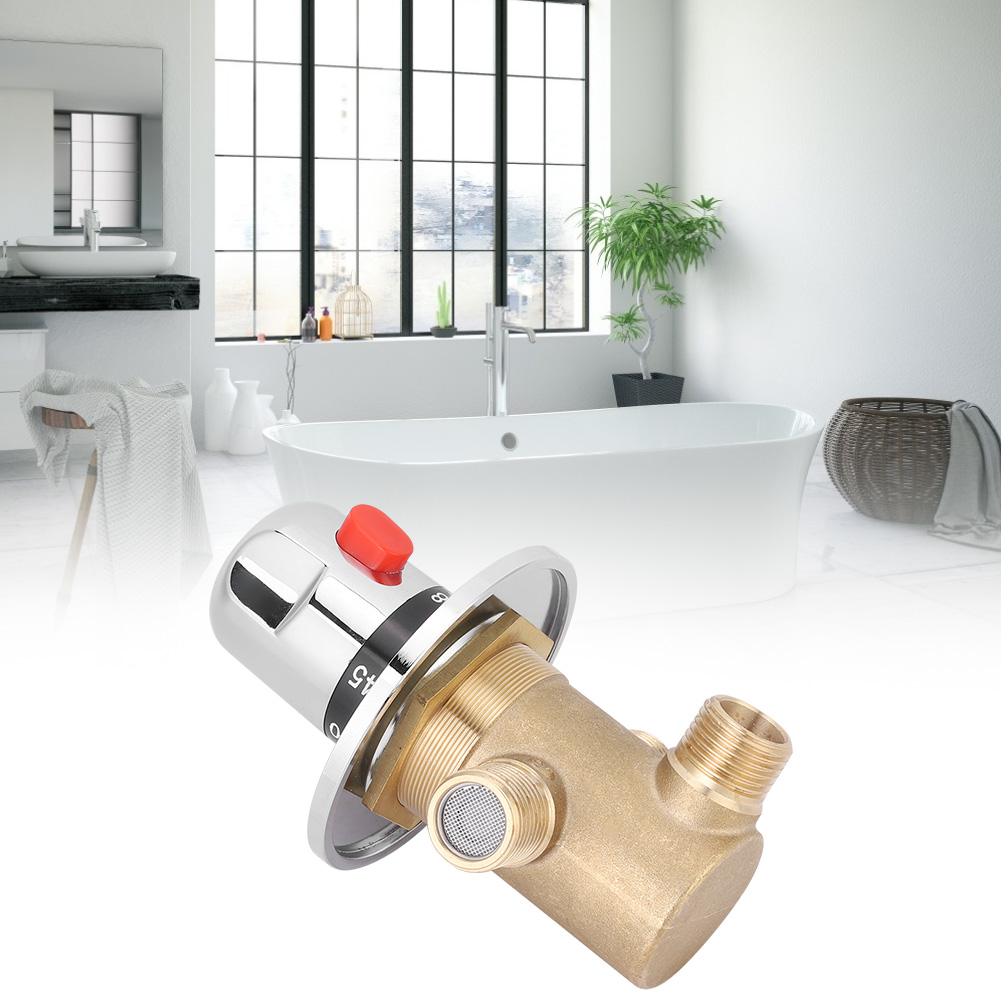 G1/2-zoll 3-wege-thermostat-mischventil Aus Messing Für Badezimmer