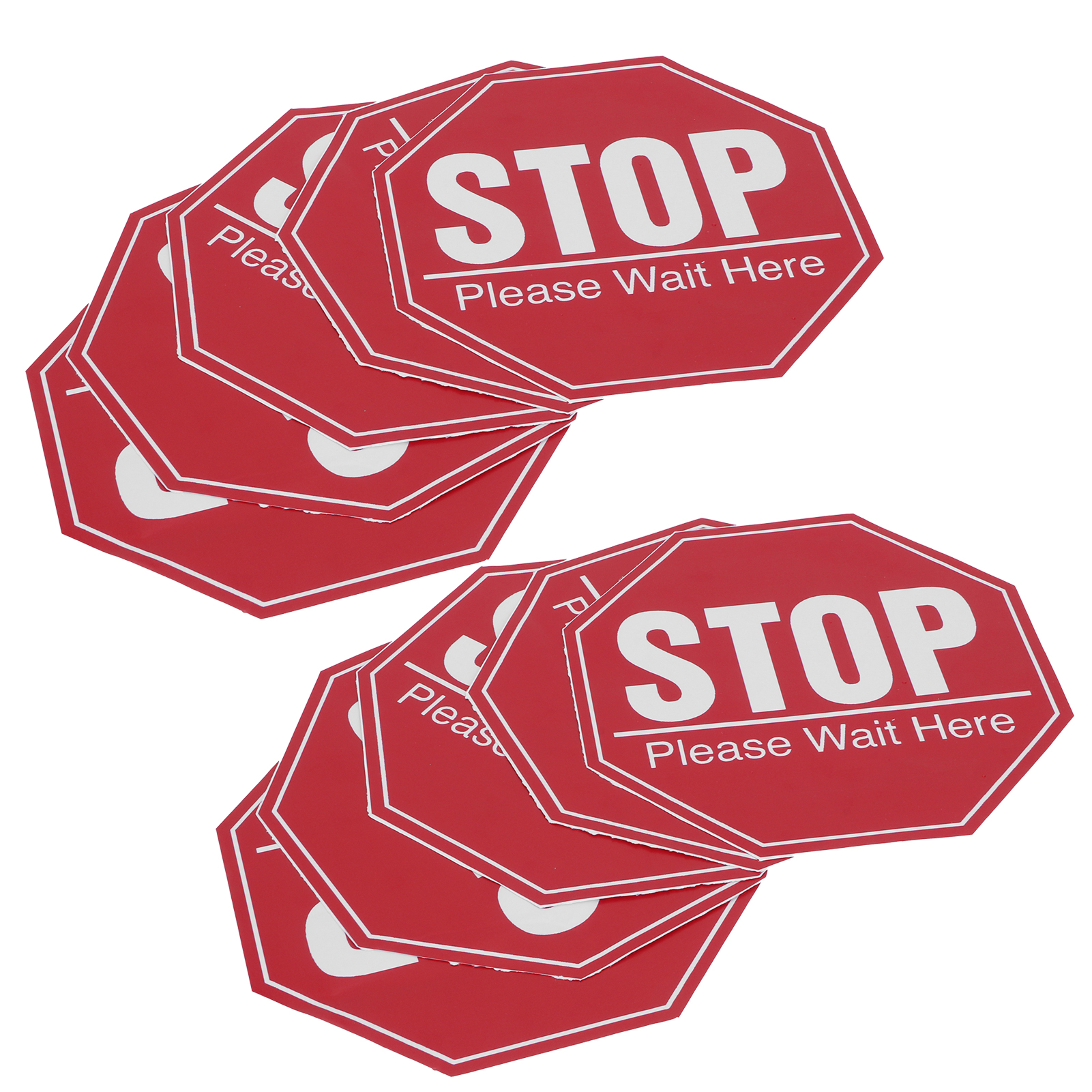 2er-set Bodenstopp-aufkleber, Sicherheitsabstandsmarkierung, Warnaufkleber Für Öffentliche Bereiche