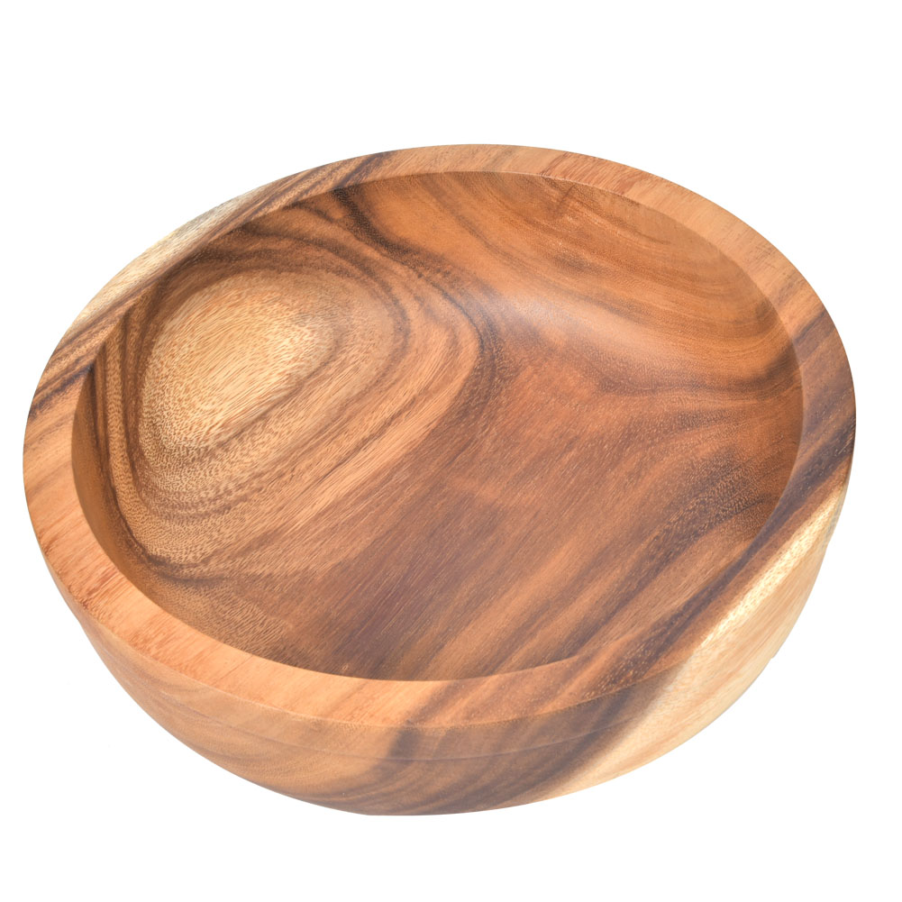 Haushaltsküchenschüssel Aus Holz, Geeignet Für Suppen, Obstsalat Und Andere Lebensmittel, 32,5 X 10,5 Cm