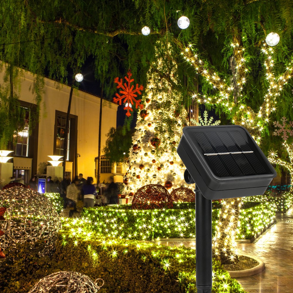 Meter Langer, Wasserdichter Und Flexibler Solar-lichtstreifen Mit 90 Leds Für Weihnachtsbaum- Und Gartendekoration (farbig)