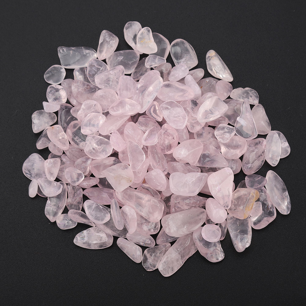 Getrommelte Steinsplitter, Zerkleinerte Natürliche Bergkristallstücke (rosa)