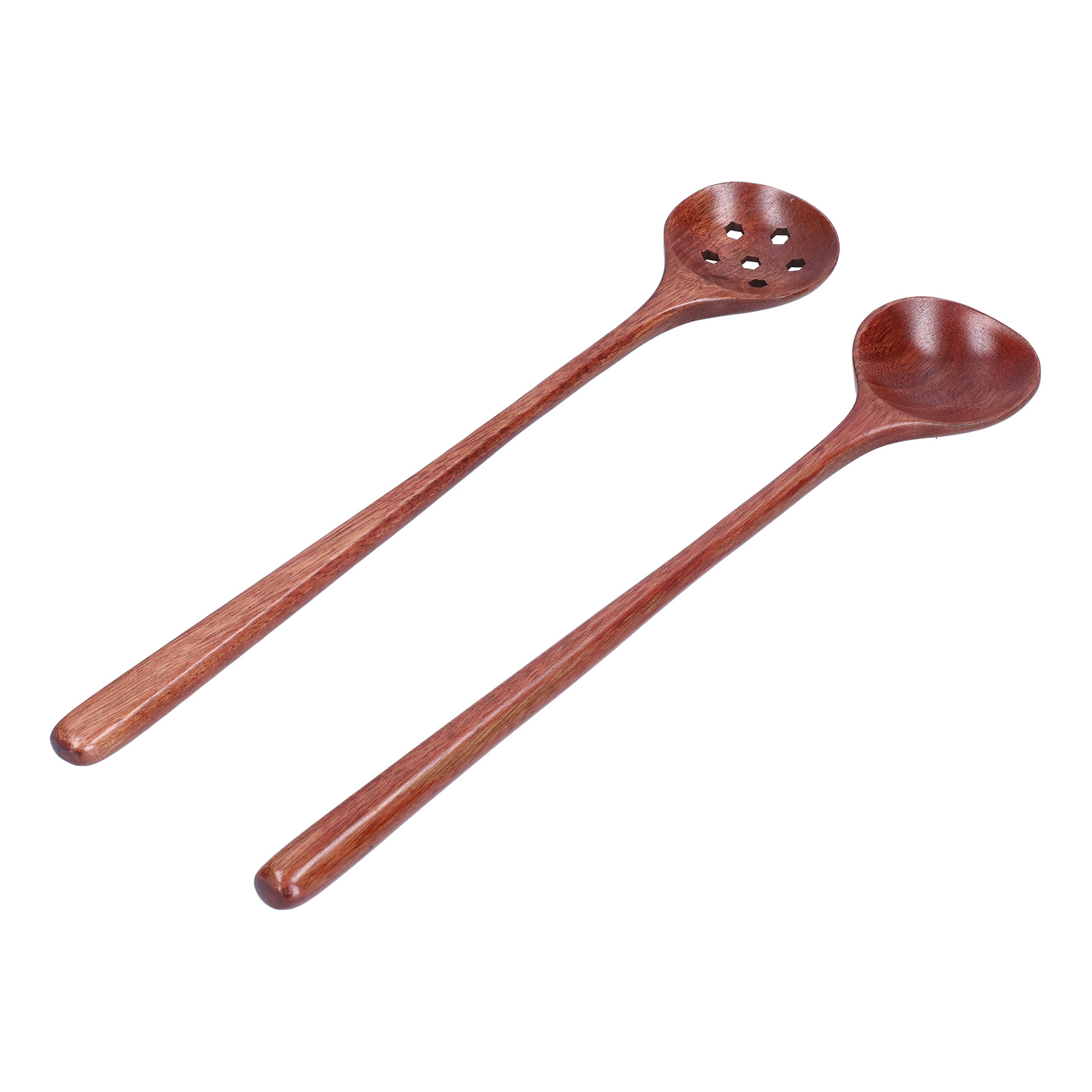 2-teiliges Set Holzlöffel Mit Langem, Geradem Griff, Küchenutensil Für Tassen, Teller Und Schüsseln