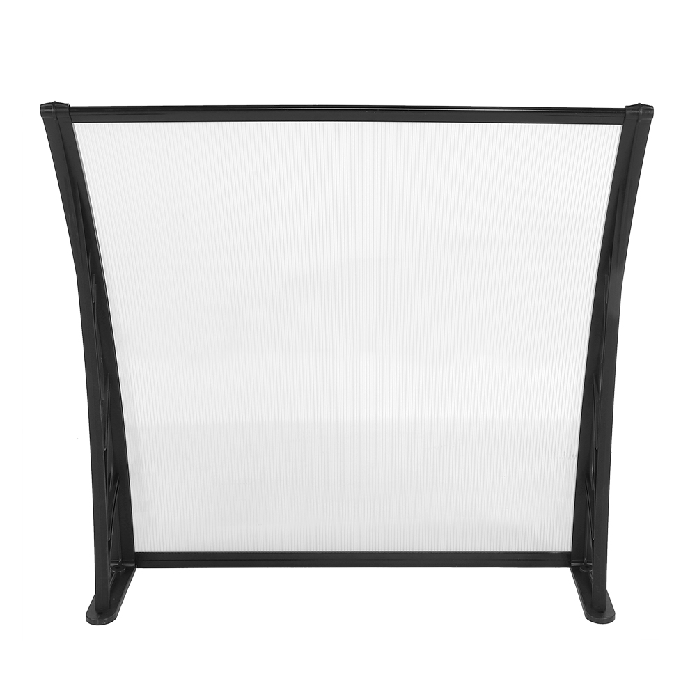 Außenfenster-tür-markise, Überdachung, Uv-schutz, Regen-, Schnee- Und Sonnenschutzabdeckung (transparente Platte, Schwarze Halterung)
