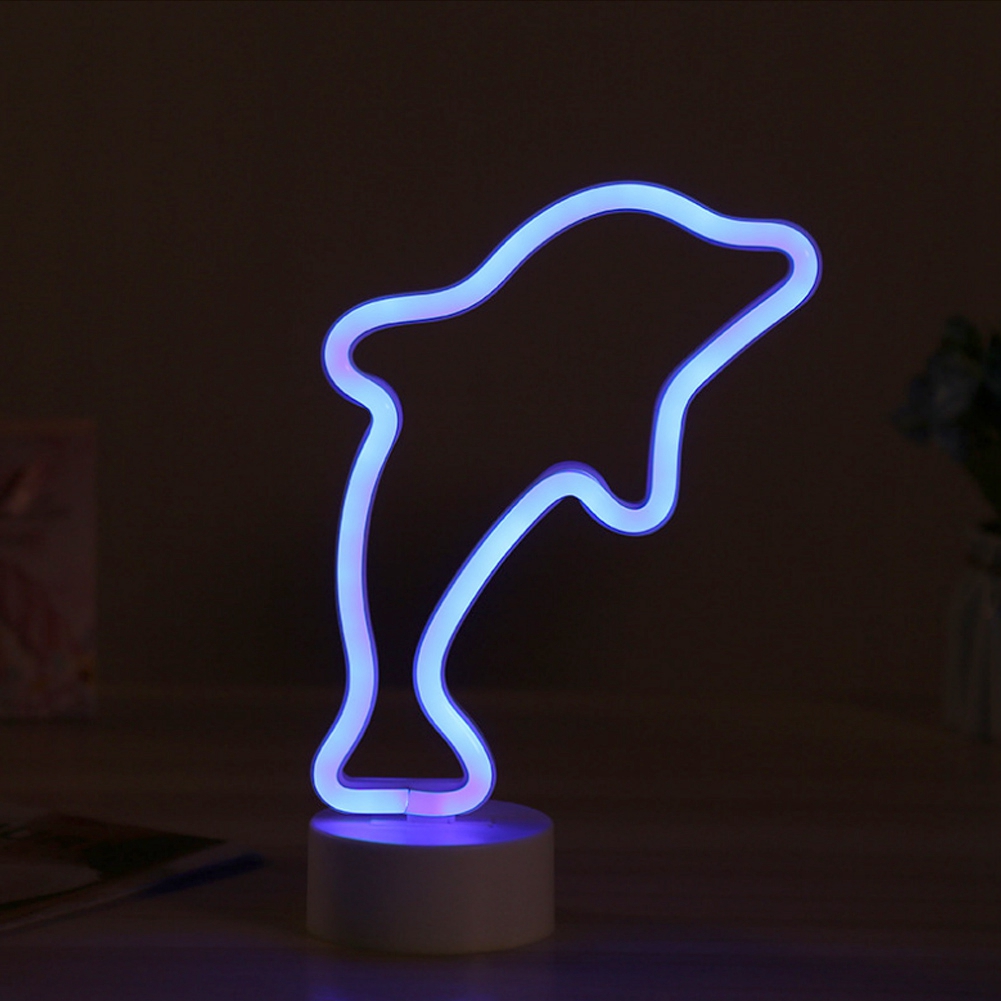 Delfinförmige Led-neonlampe, Wasserdicht, Kleine Nachtlichtlampe Für Die Zimmerdekoration