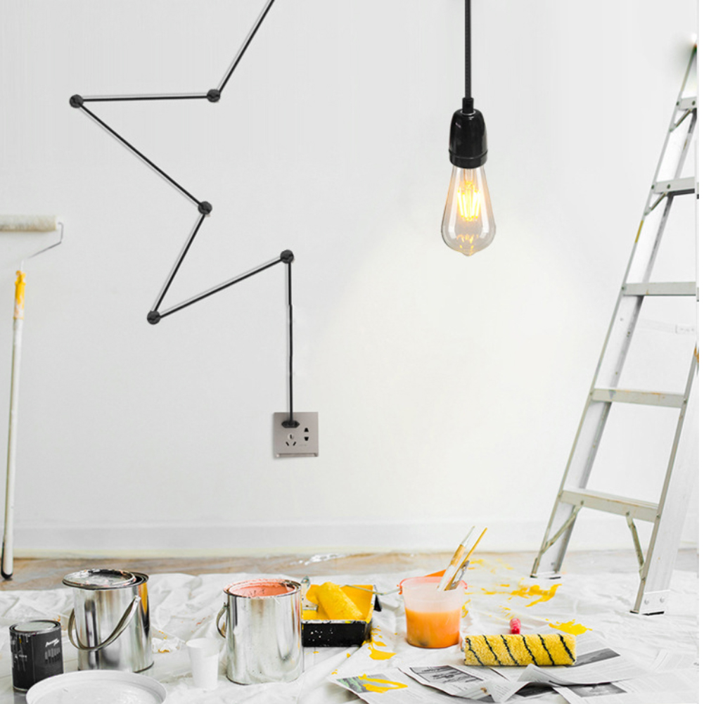 Led-pendelleuchte E27 85-265v Im Vintage-stil Mit 4 M Langem Stromkabel (keramik)