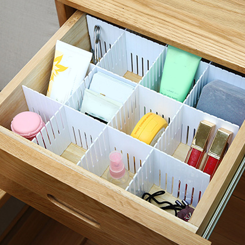 5 Stück Diy Schubladenorganizer Aus Kunststoff, Verstellbare Schubladenteiler (50 X 11 Cm)
