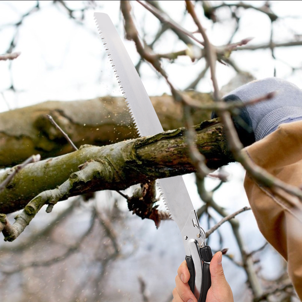 Gartensäge Mit Gebogener Schneide, Arbeitssparend, Für Dicke Äste, Inklusive Scheide, Zum Fällen Und Beschneiden Von Obstbäumen