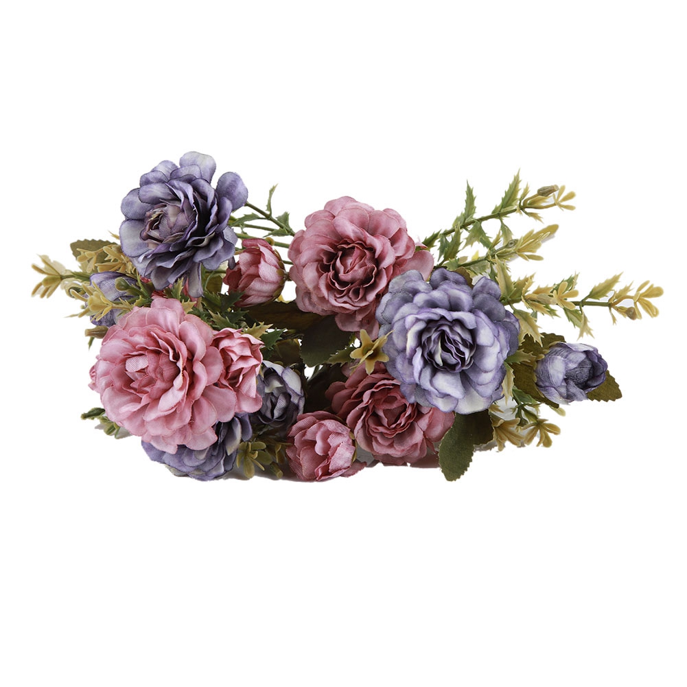 Künstlicher Rosen- Und Kamelienstrauß, Gartenpflanzen, Dekoration Für Zuhause Und Hochzeiten