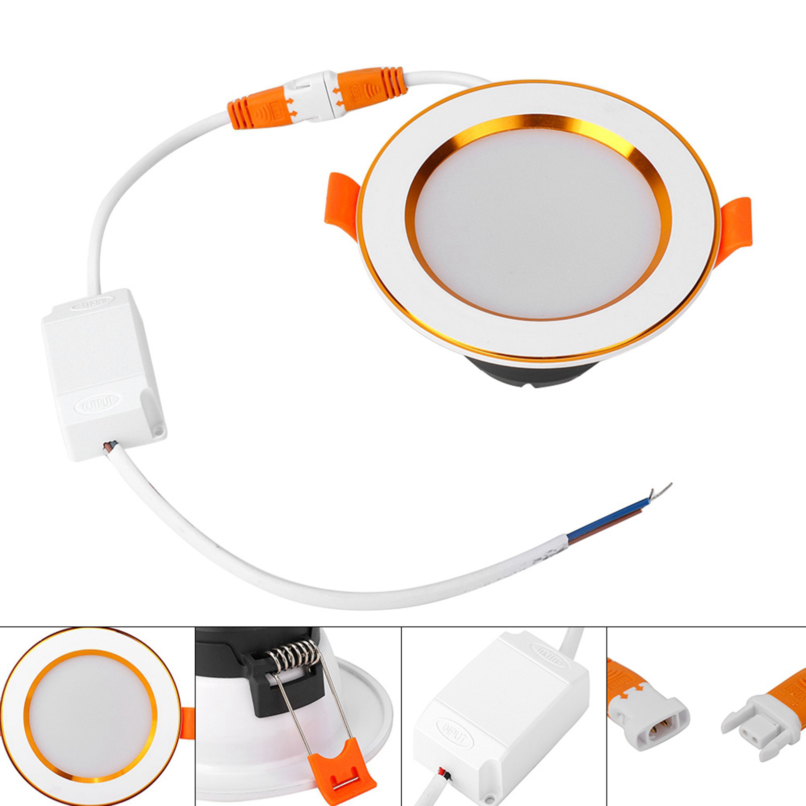 7w Rgb+w Smart Wifi Led-einbauleuchte Für Die Deckenbeleuchtung, Sprachsteuerung Per App Für Amazon Alexa