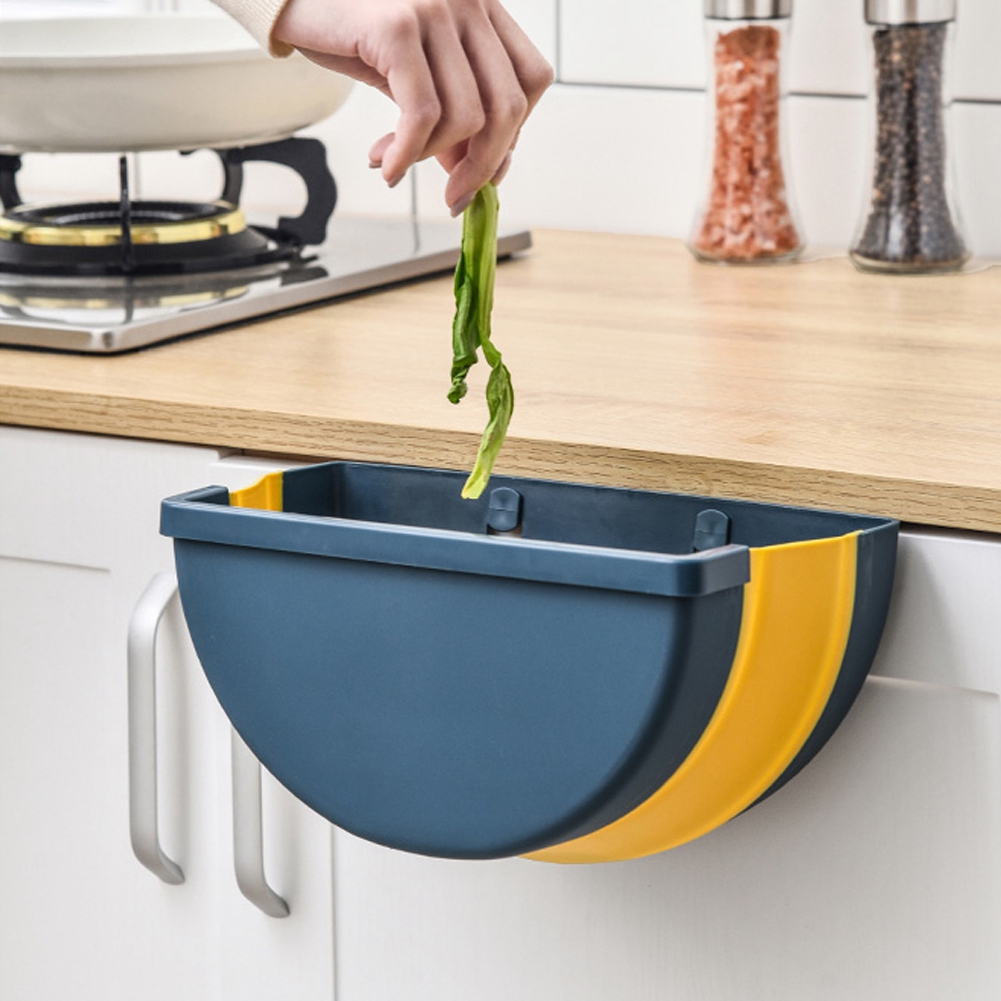 Hervorragender, Hängender Und Faltbarer Mülleimer Für Küche Und Haushalt, Marineblau