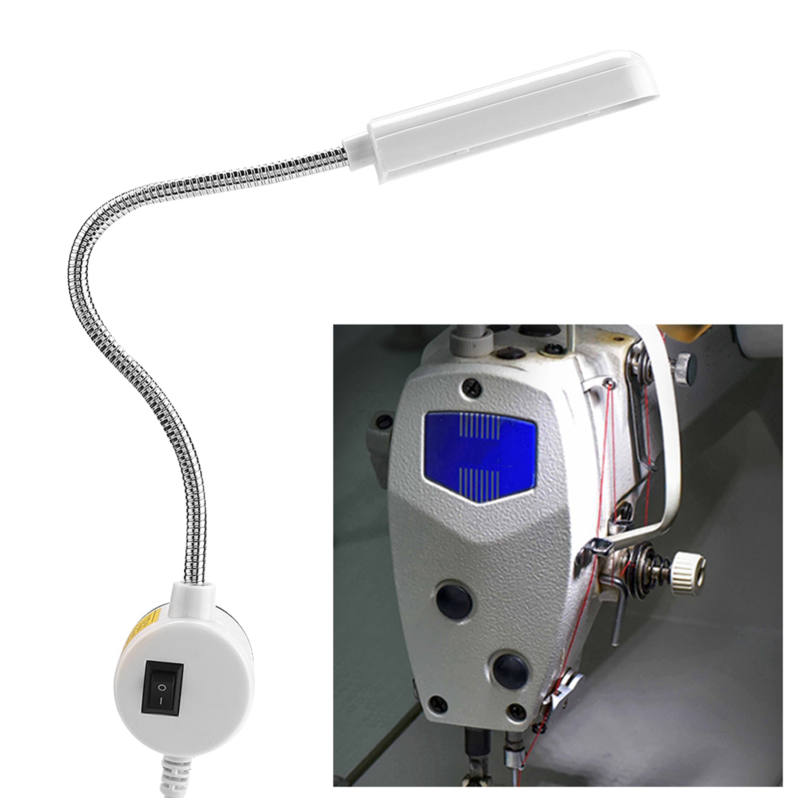 110–265 V Nähmaschinenleuchte Mit 30 Leds, Flexiblem Magnetfuß Und Schwanenhals