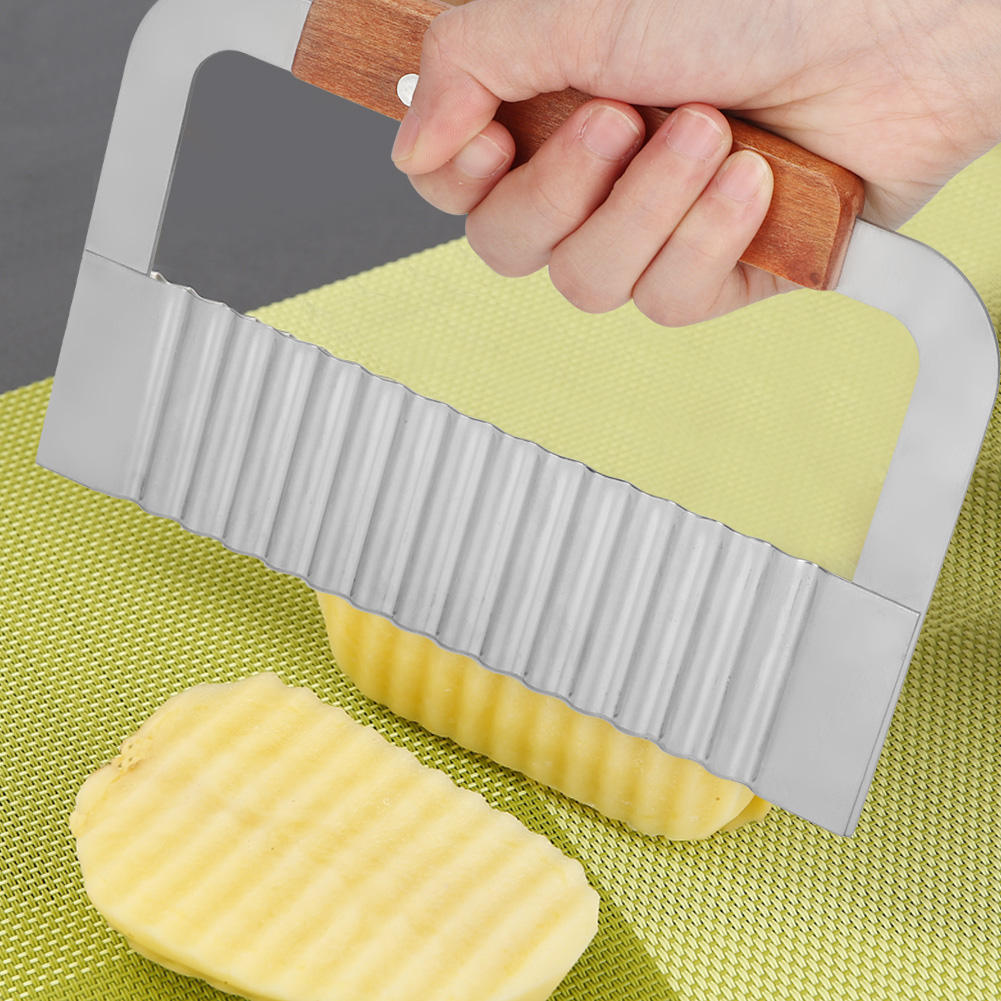 Mehrzweck-küchenmesser Mit Edelstahlgriff, Ideal Zum Schneiden Von Pommes Frites Und Tranchieren, Mit Wellenschliff
