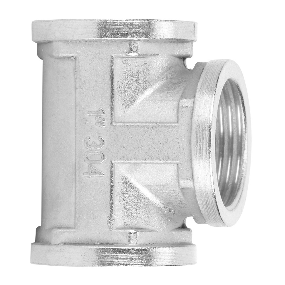 T-stück-rohrverbinder Aus Edelstahl 304 Mit Gewinde Für Industrie, Regale Und Haushaltswerkzeuge, 1 Zoll X 1 Zoll X 1 Zoll Innengewinde