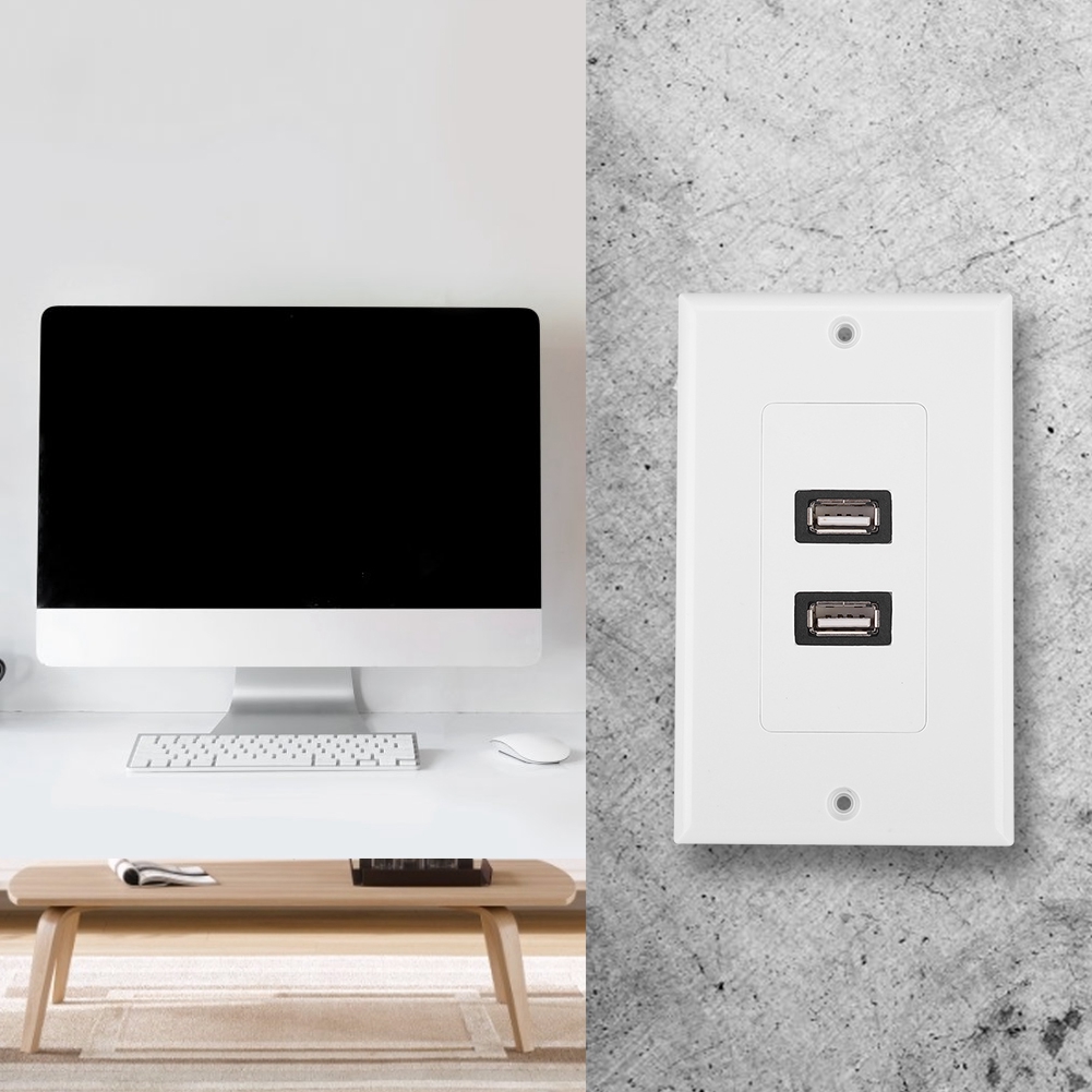 Dual-port-usb-2.0-wanddose Für Zuhause, Büro, Gebäude, Hotel – Dekoration