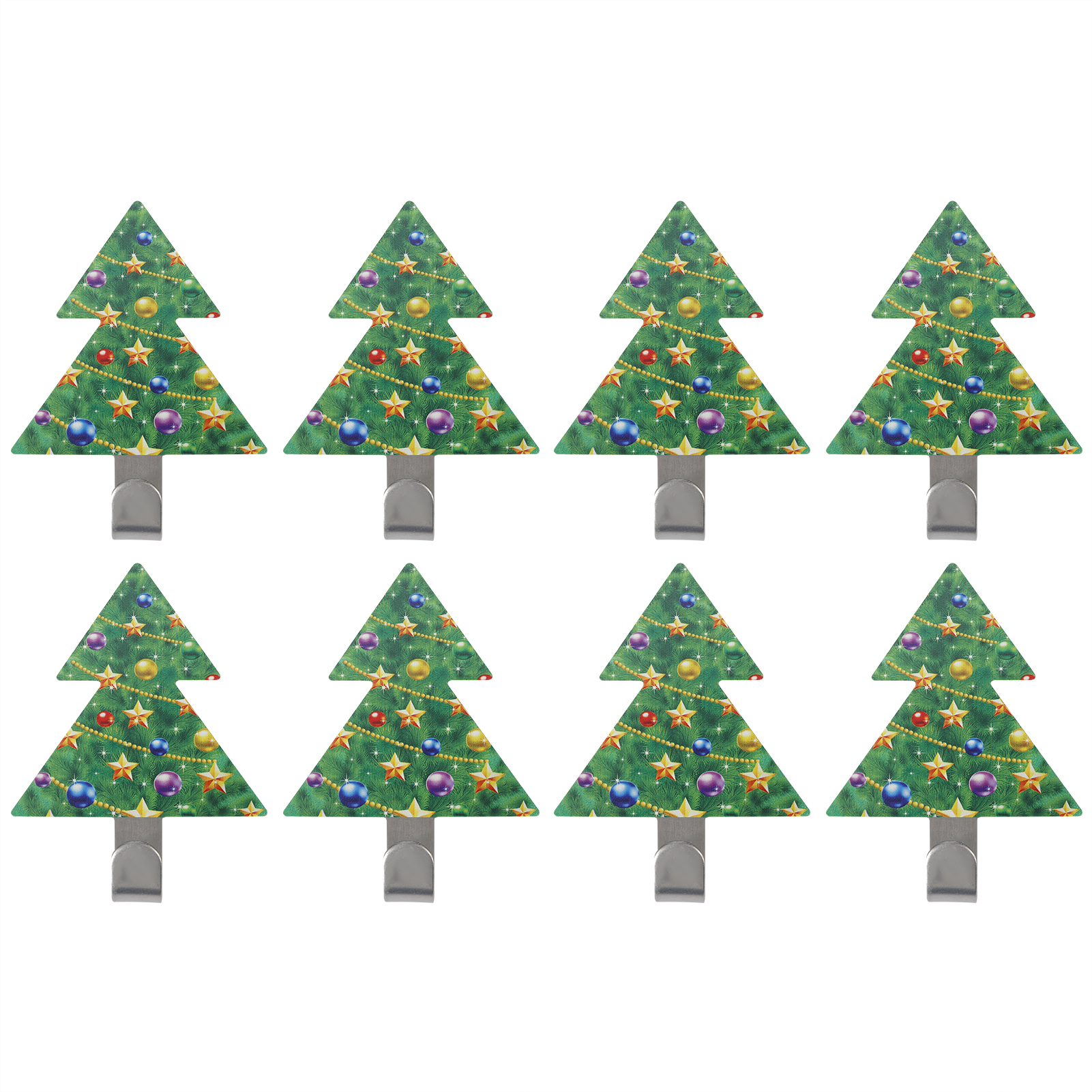 8-teiliges Set Weihnachtsbaum-befestigungshaken Aus Edelstahl – Bohrfreie Haken Für Die Küche