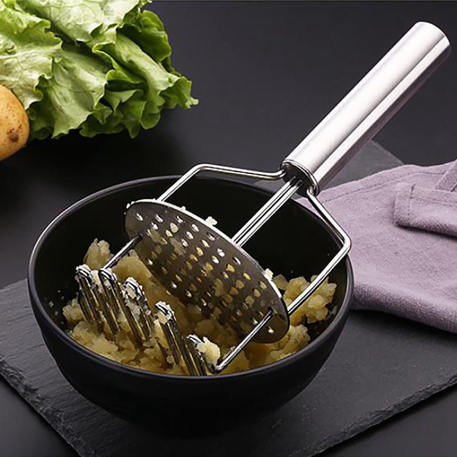 Kartoffelpresse/stampfer Aus Robustem Edelstahl Mit Doppelter Wandung