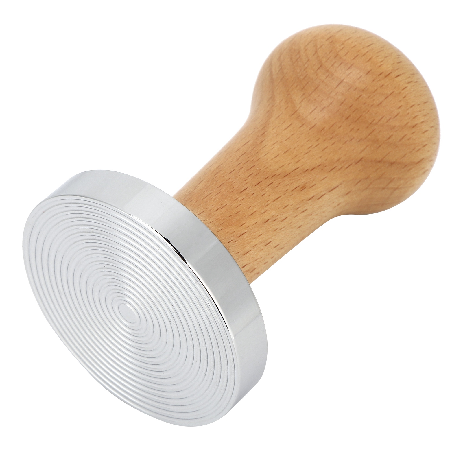58-mm-kaffeetamper, Handtamper Für Kaffeepulver, Presshammer, Zubehör Für Kaffeemaschinen, Holzfarbe, 58-mm-gewindebasis