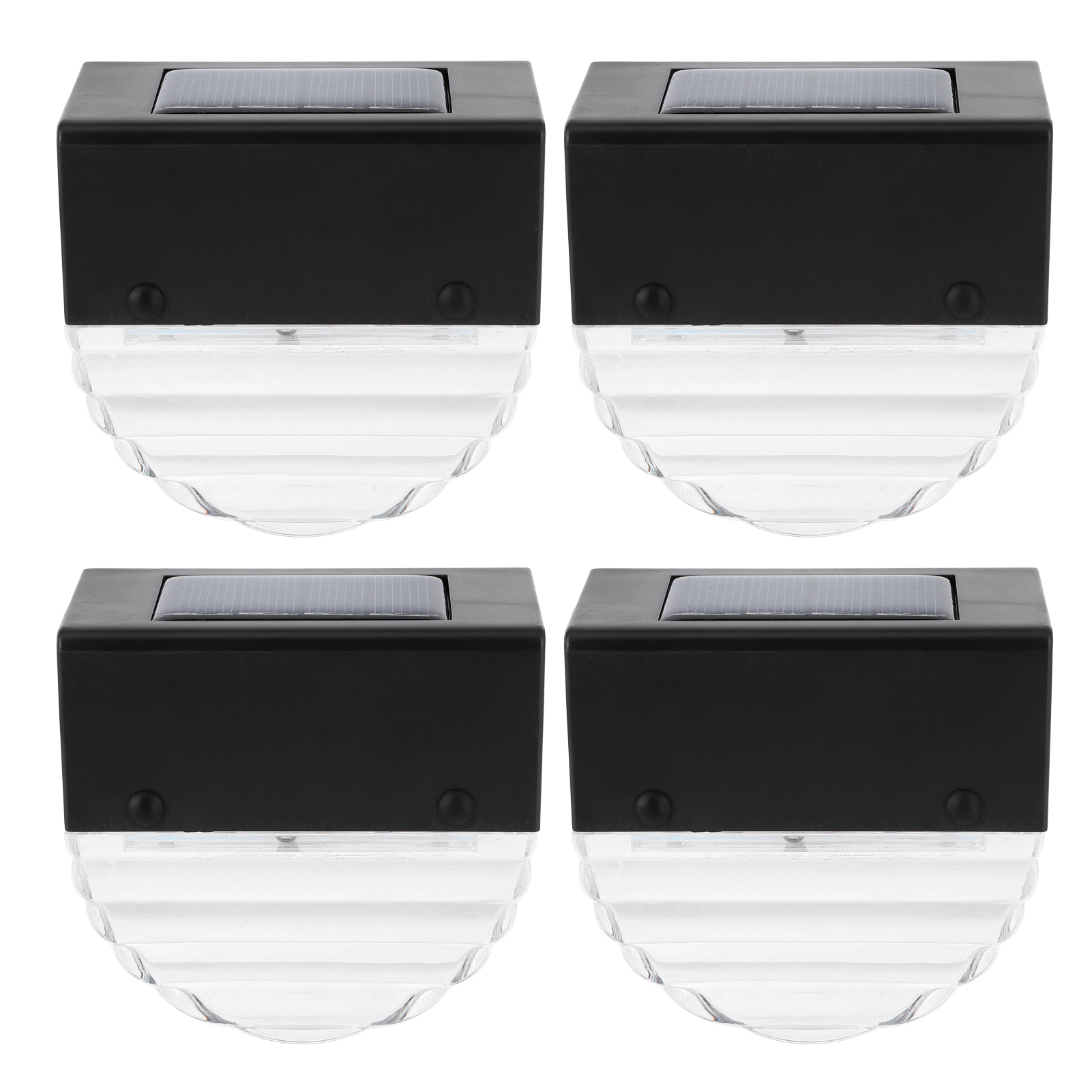 4er-set Solar-terrassenleuchten Led, Farbig, Wasserdicht, Treppenhaus, Hof, Warmweiß, Zwei Leuchtmodi, Zaun, Garten