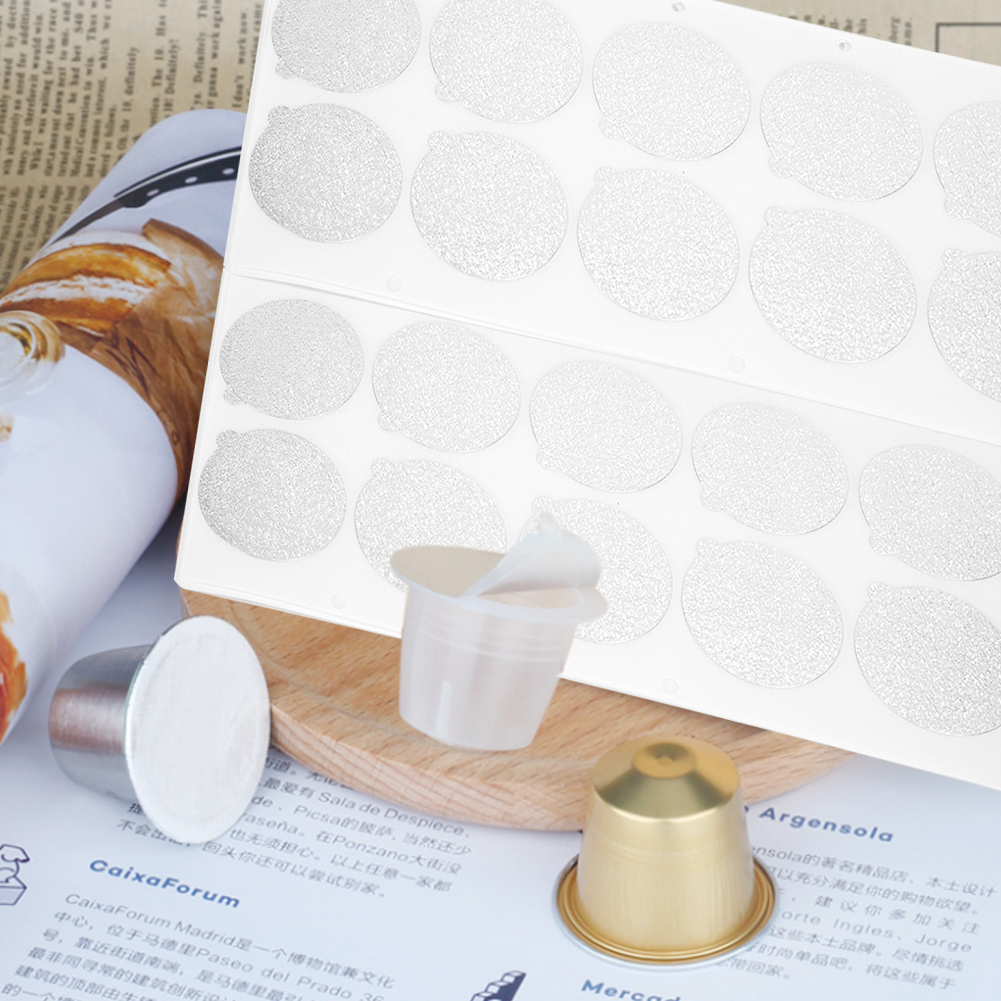 100 Stück Einweg-kaffeekapselbecher-aluminium-siegelfolienaufkleber-zubehör Für Nestlé
