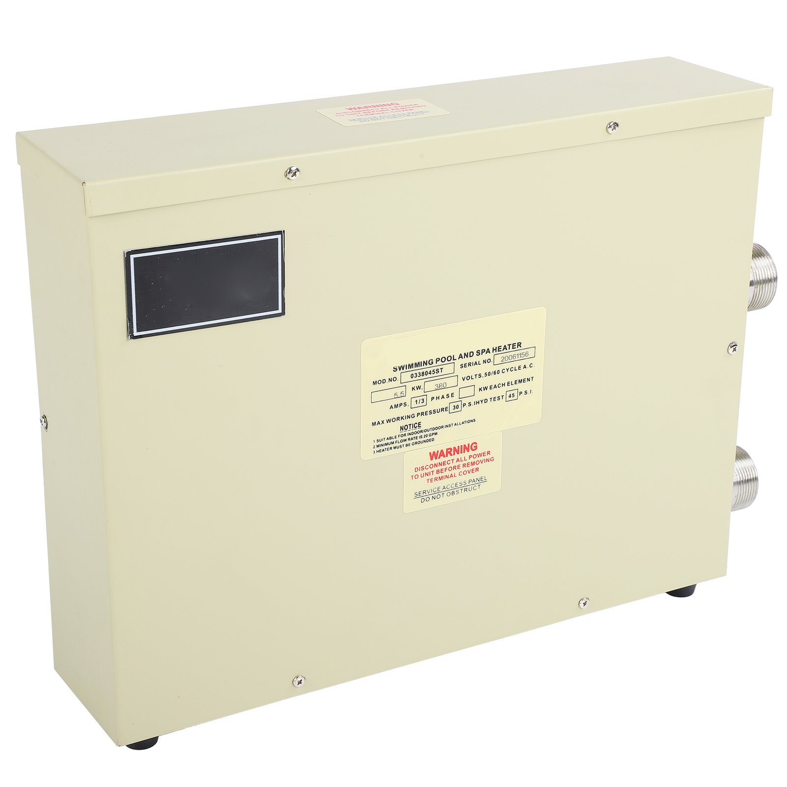 220v Elektro-warmwasserbereiter 5,5kw Thermostat-heizgerät Für Schwimmbad, Whirlpool Und Spa