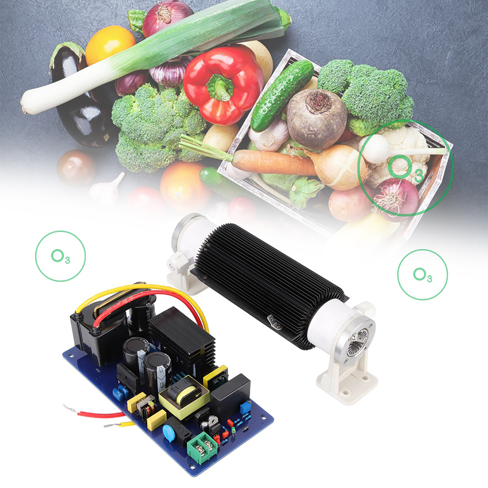 10 G/h Wasserkühlung Keramik-ozongenerator Keramikrohr Einstellbares Netzteil-kit